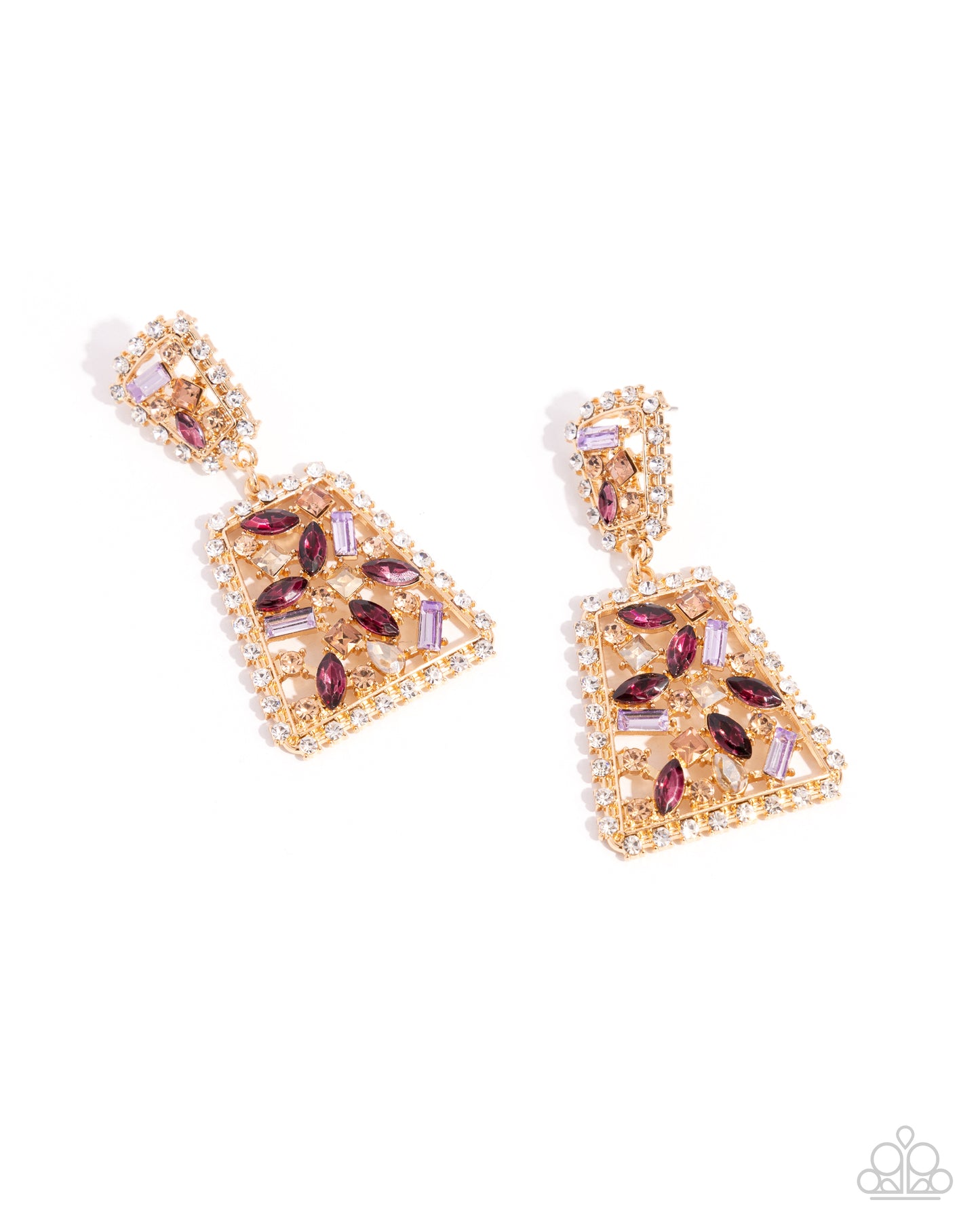 Glistening Gala Purple Earrings - Jewelry by Bretta