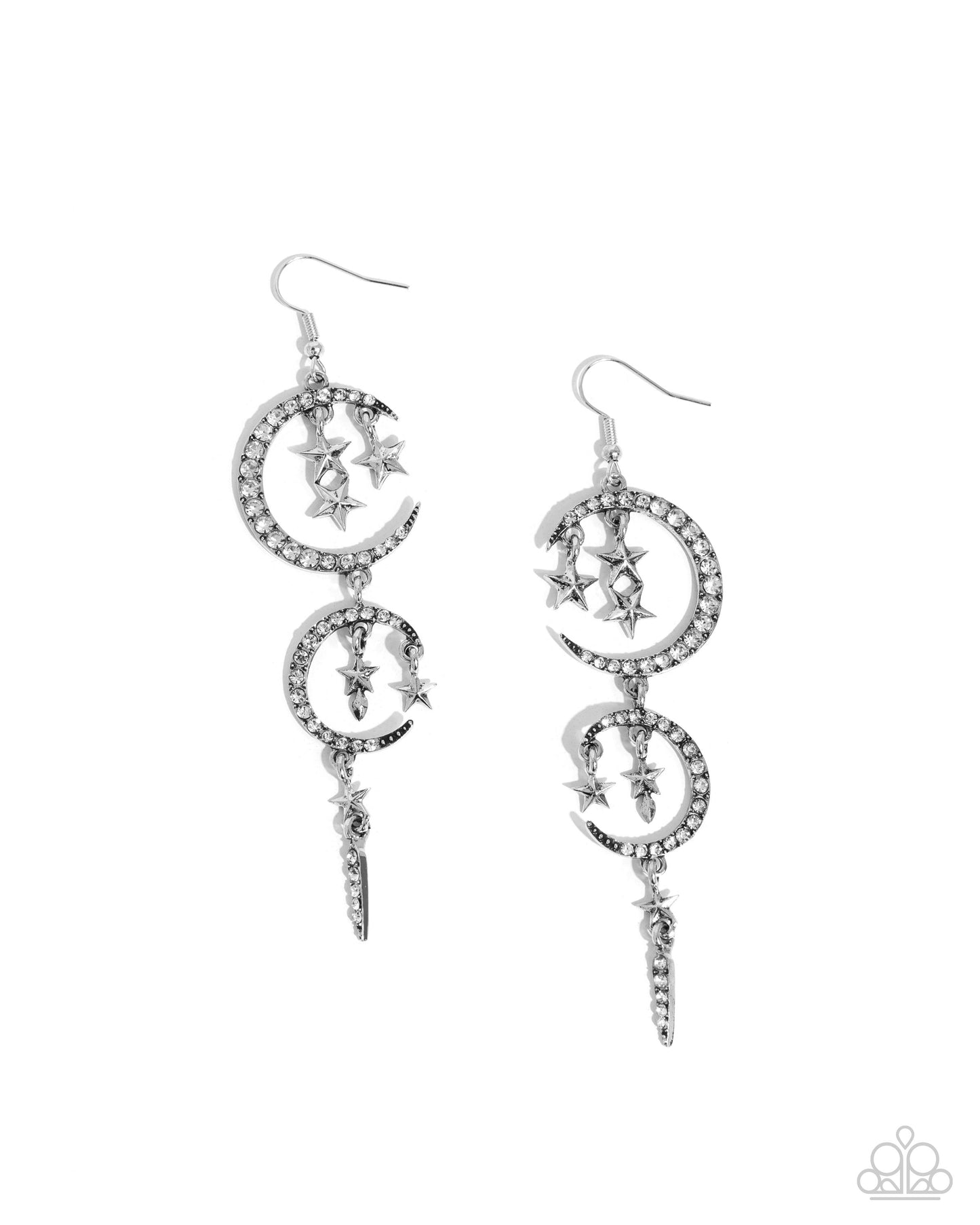 Celestial Cascade White Earrings - Jewelry by Bretta