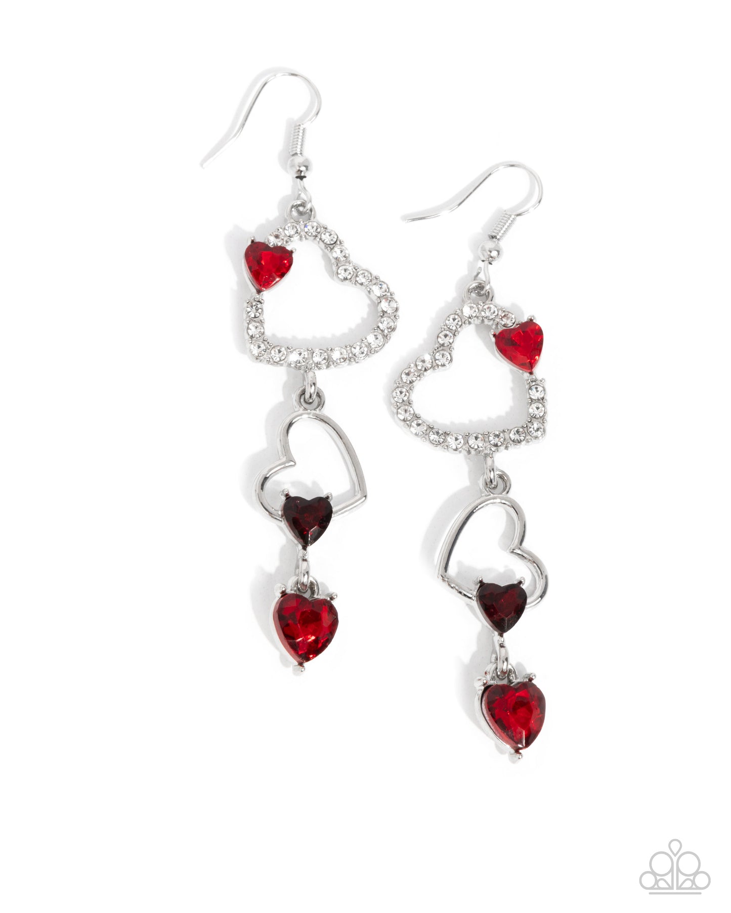 Courting Cascade Red Heart Earrings - Jewelry by Bretta