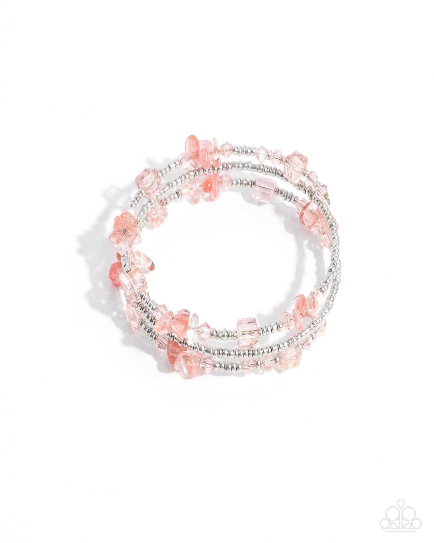 Seed Bead Scene Pink Coil Bracelet - Jewelry by Bretta