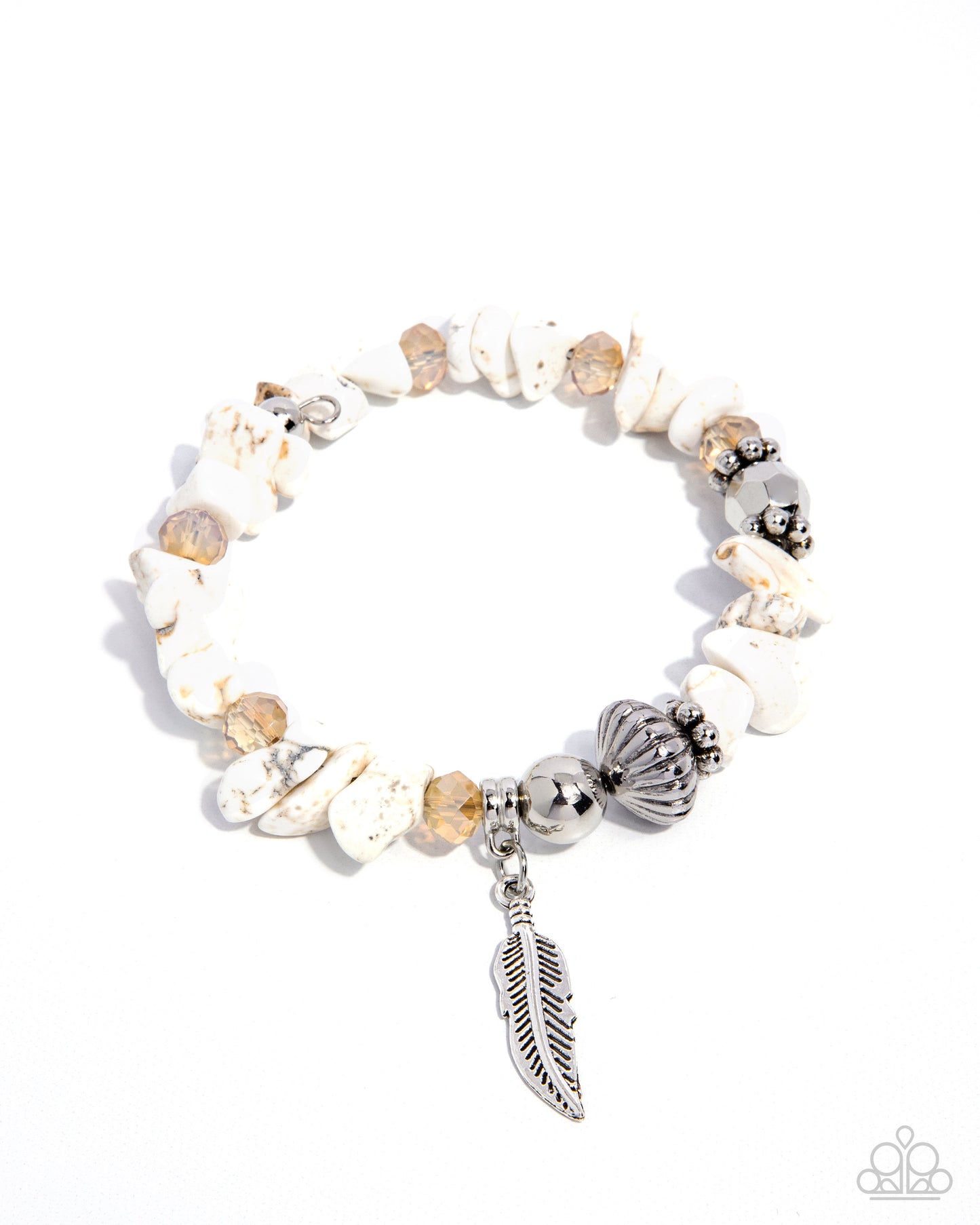 Earthy Earning White Bracelet - Jewelry by Bretta