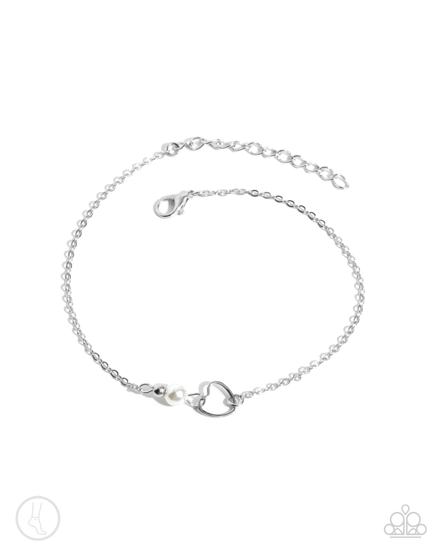 Affectionate Assertion White Anklet - Jewelry by Bretta