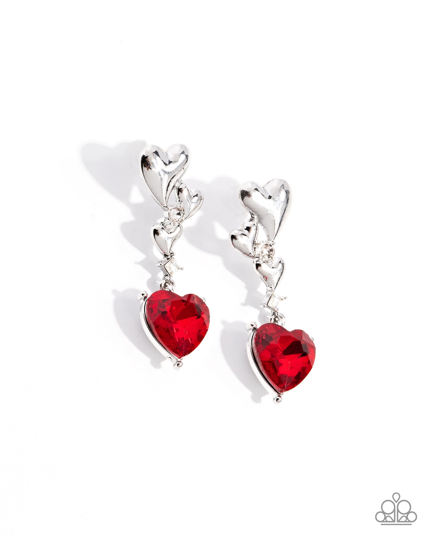 Valentines Vaudeville Red Heart Earrings - Jewelry by Bretta