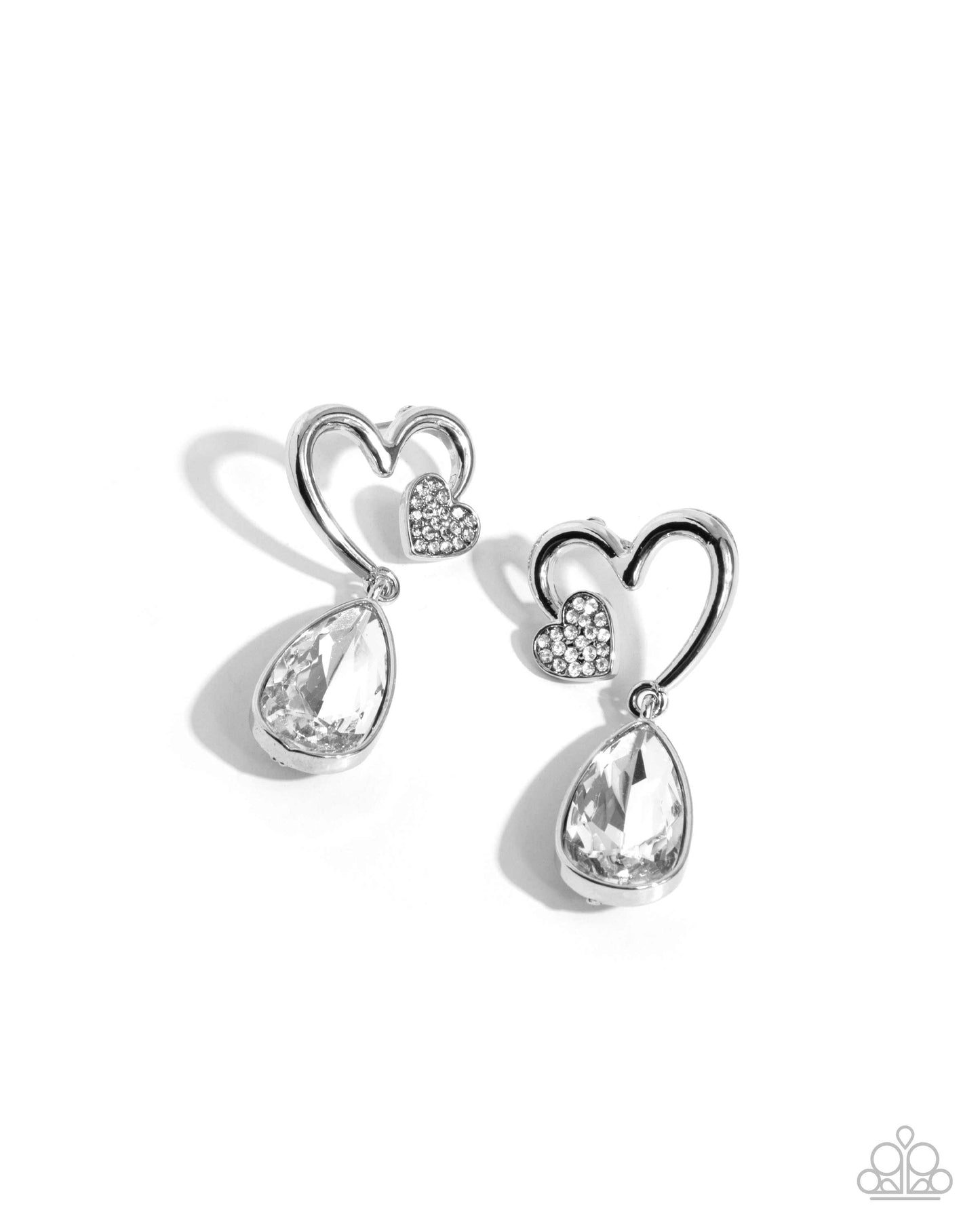 Coupling Up White Heart Earrings - Jewelry by Bretta