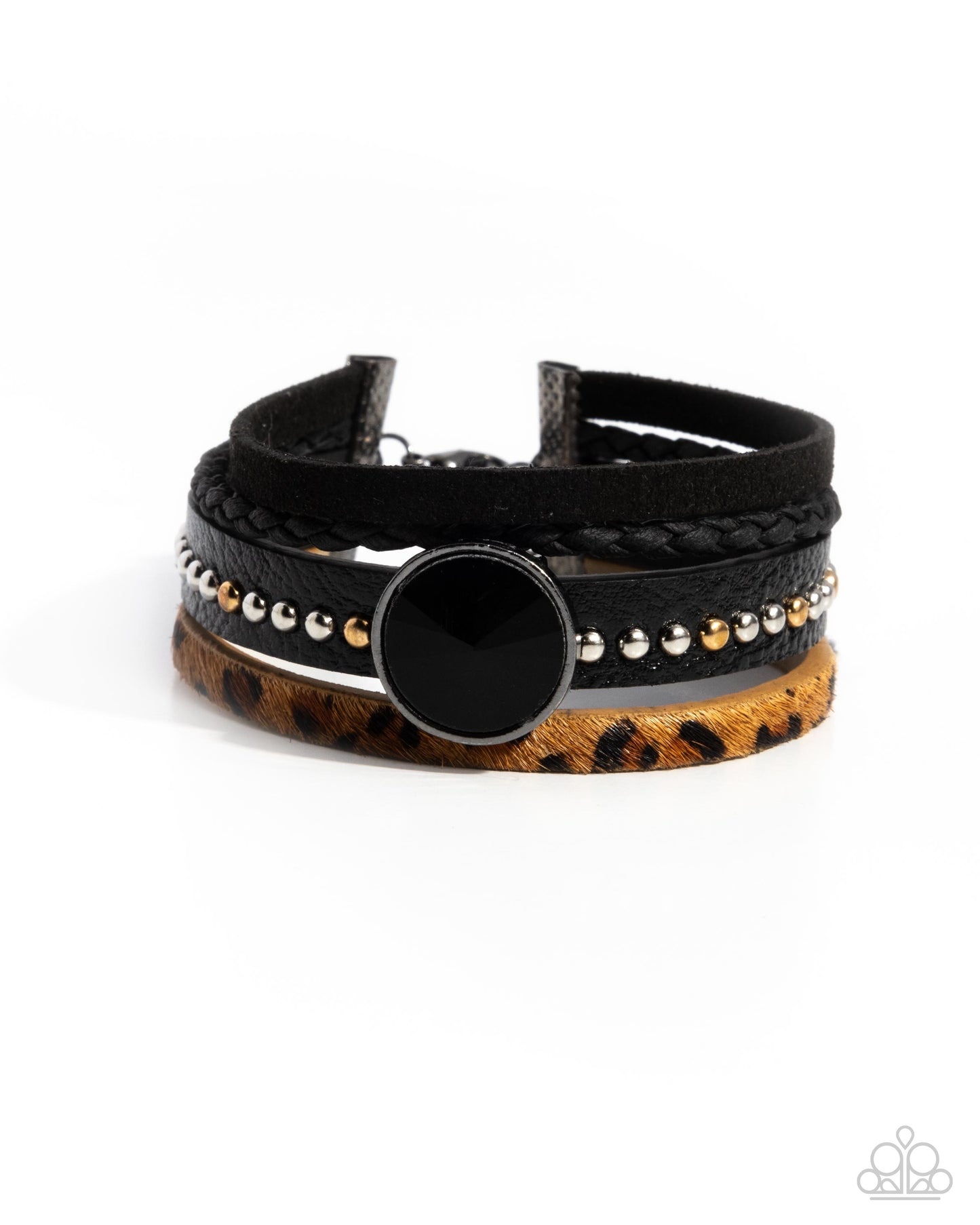 Fair LEATHER Black Bracelet - Jewelry by Bretta