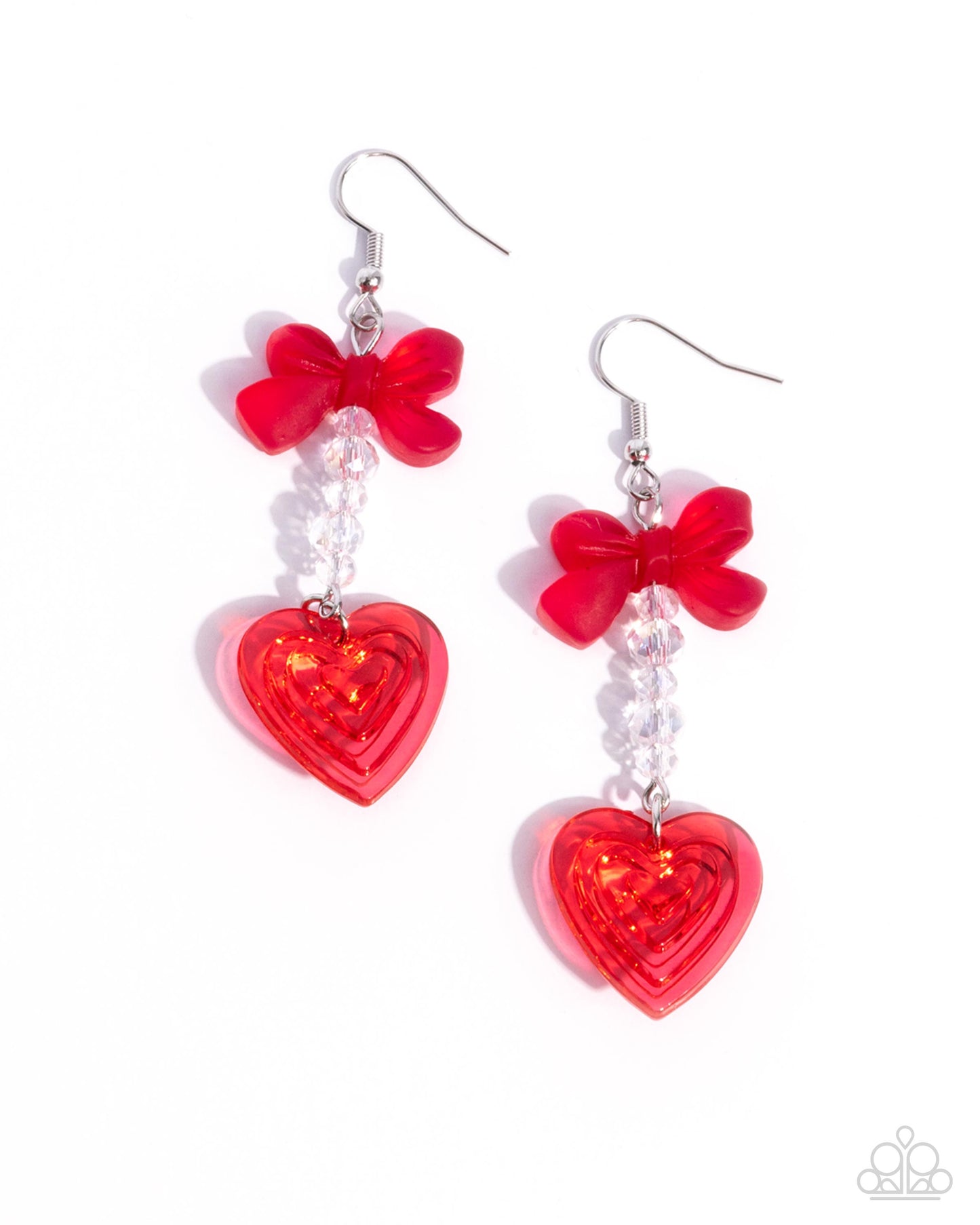 Feminine Freefall Red Heart Earrings - Jewelry by Bretta