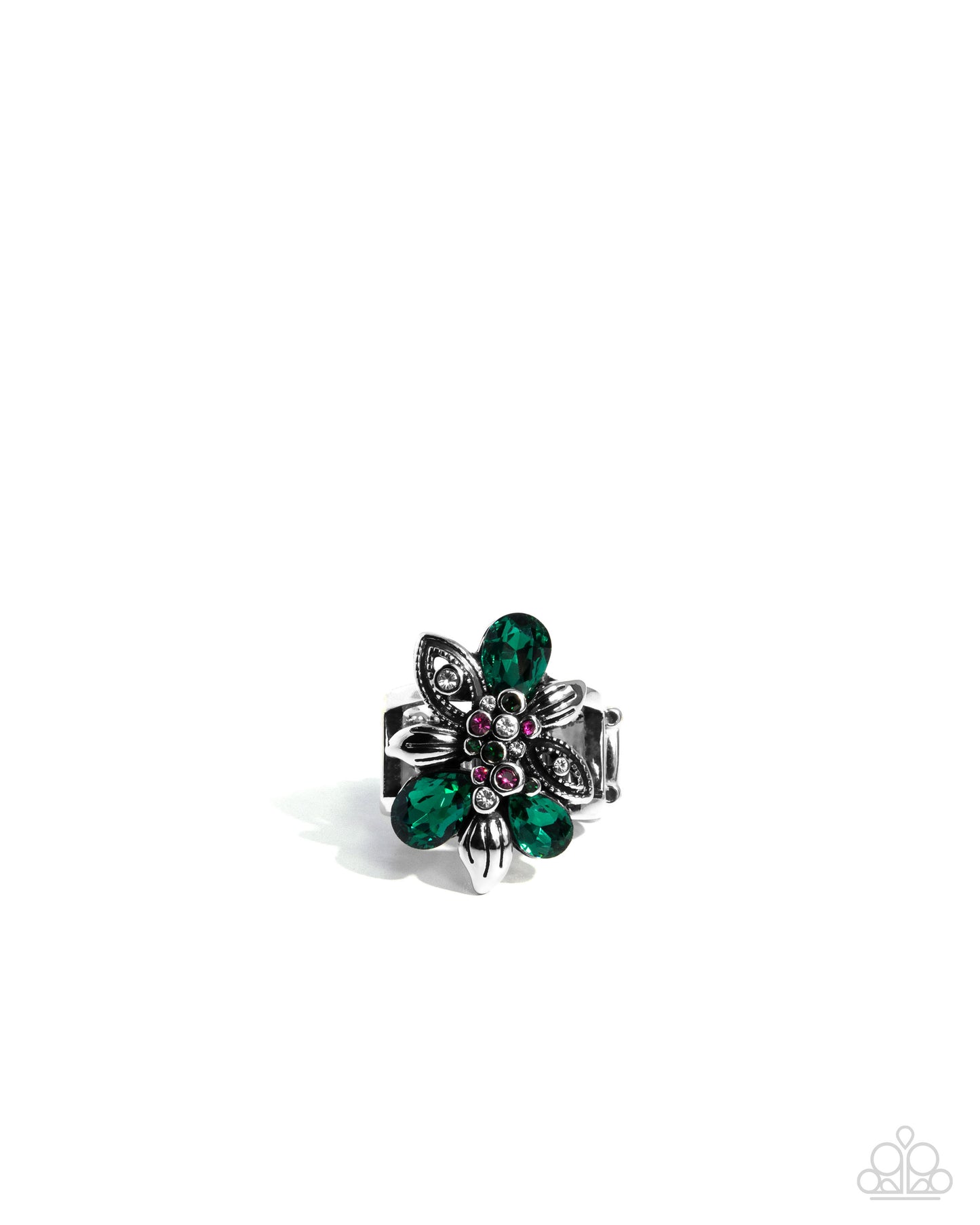Carefree Corsage Green Ring - Jewelry by Bretta