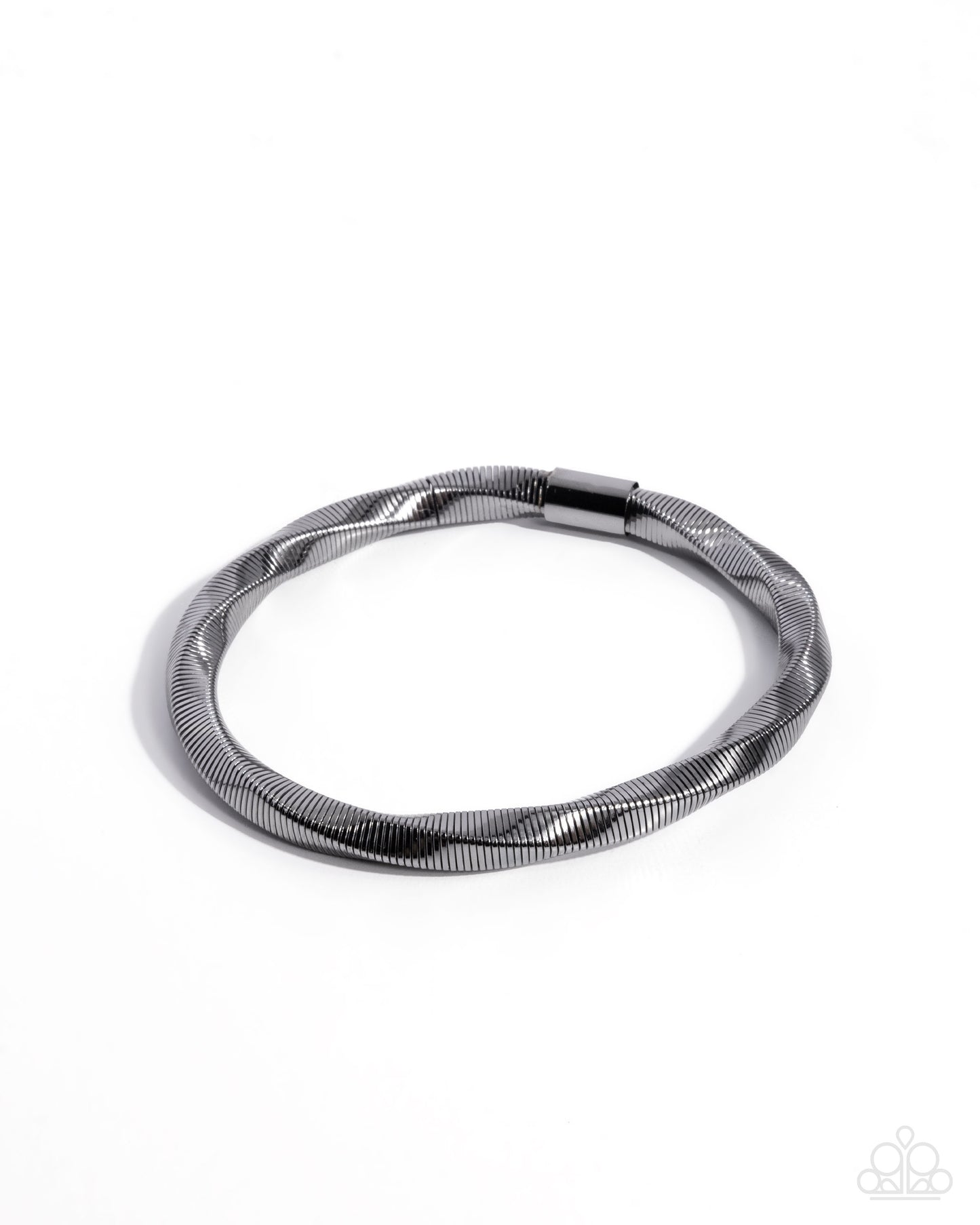 Silver bracelet on a white background