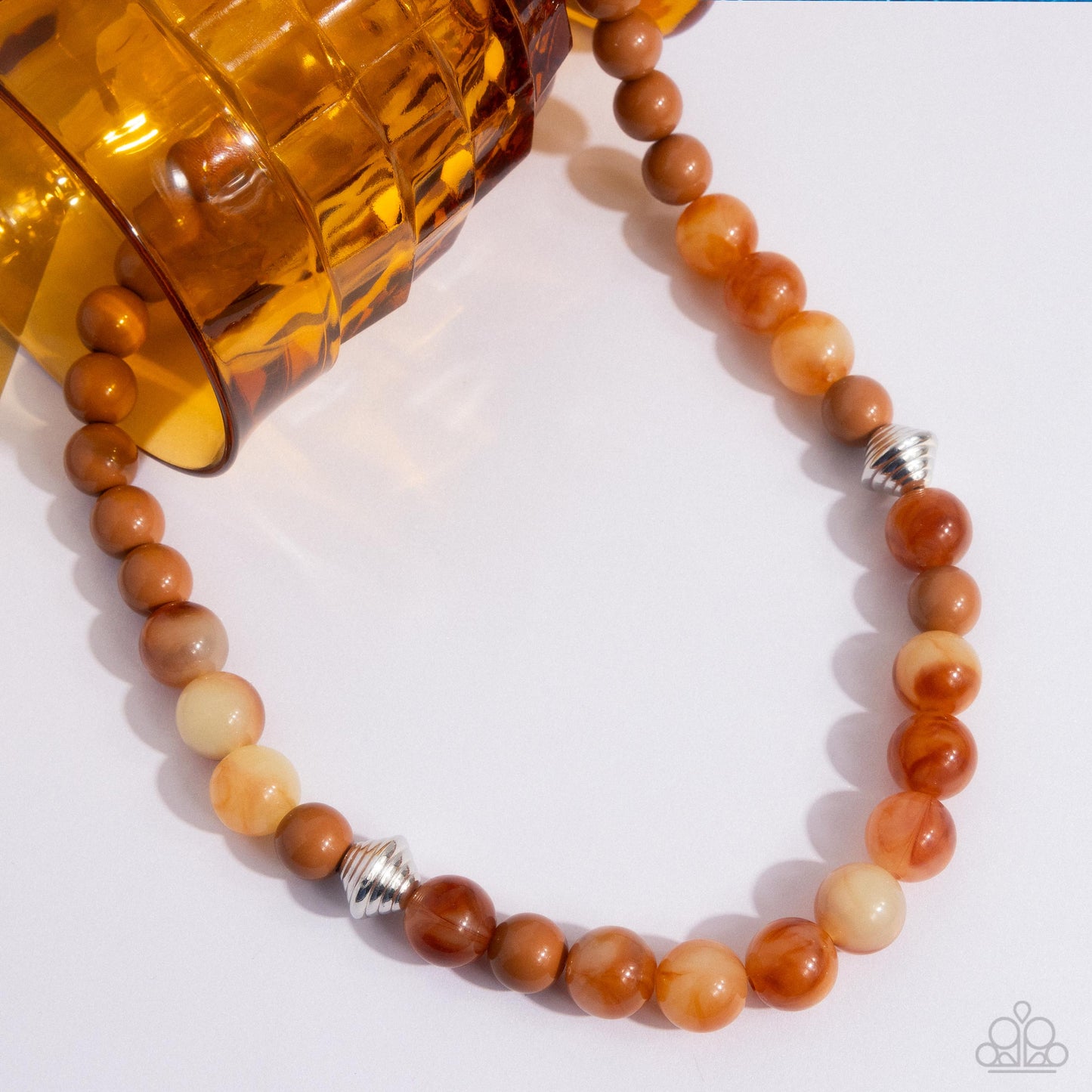 Showroom Swirl Orange Necklace - Jewelry by Bretta
