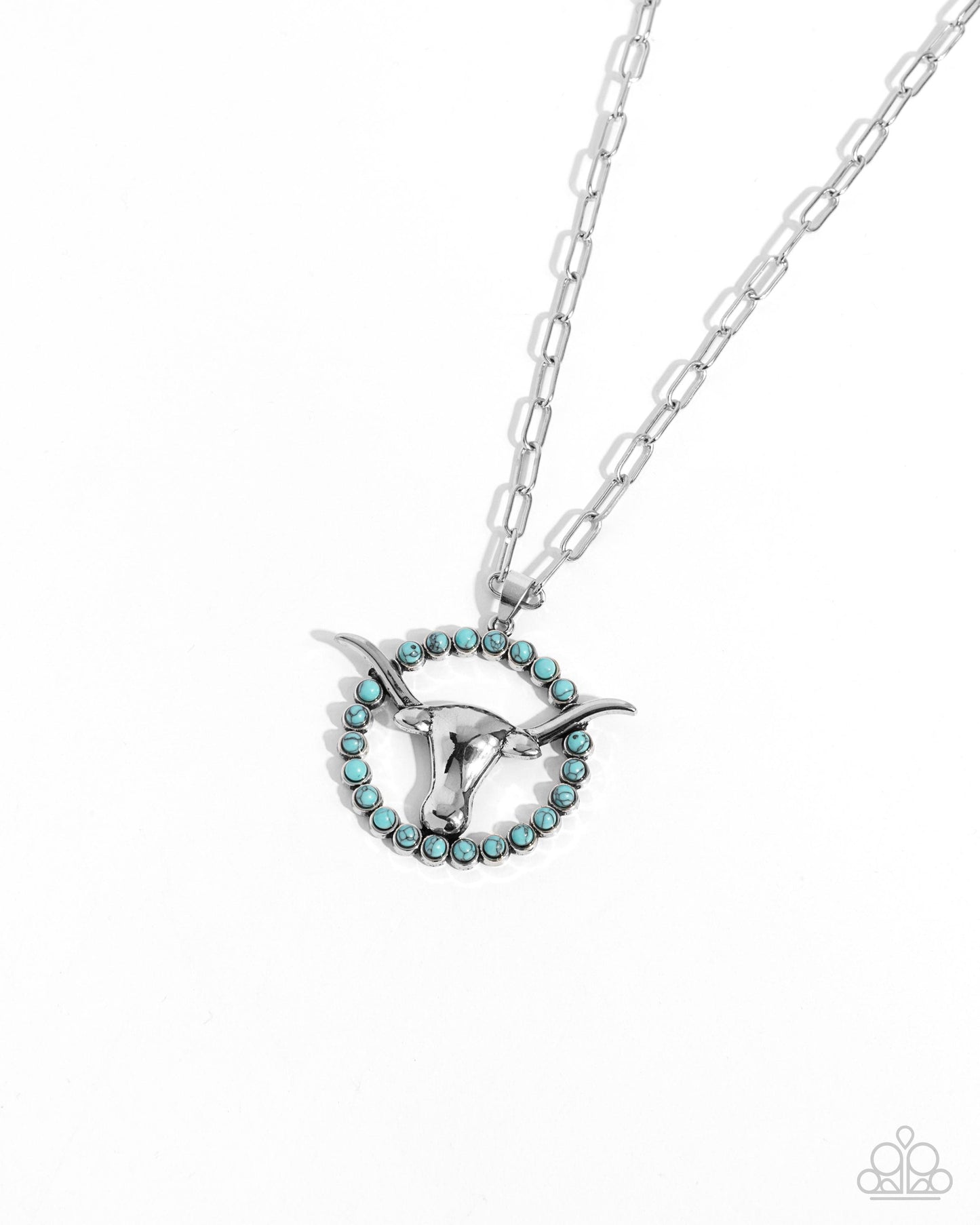 Longhorn Lasso Blue Necklace - Jewelry by Bretta