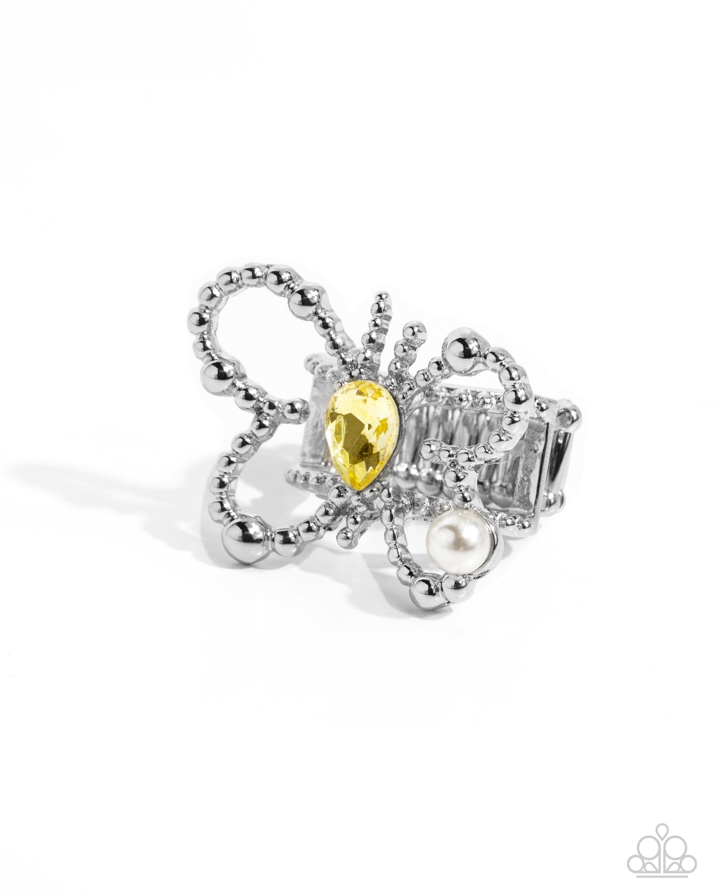 Aerial Artifact Yellow Butterfly Ring - Jewelry by Bretta