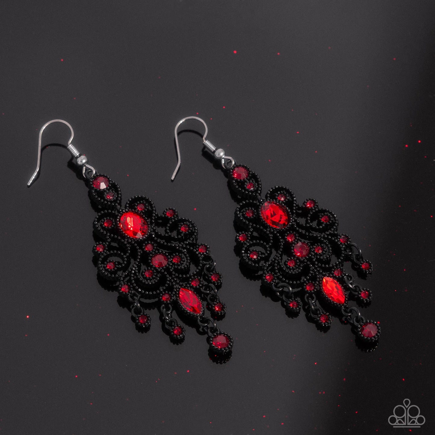 Chandelier Celebration Red Earrings - Jewelry by Bretta