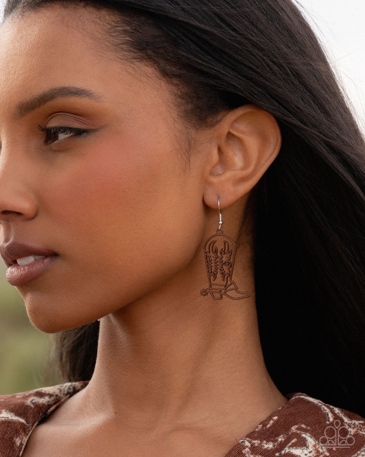 Given the Boot Brown Earrings - Jewelry by Bretta