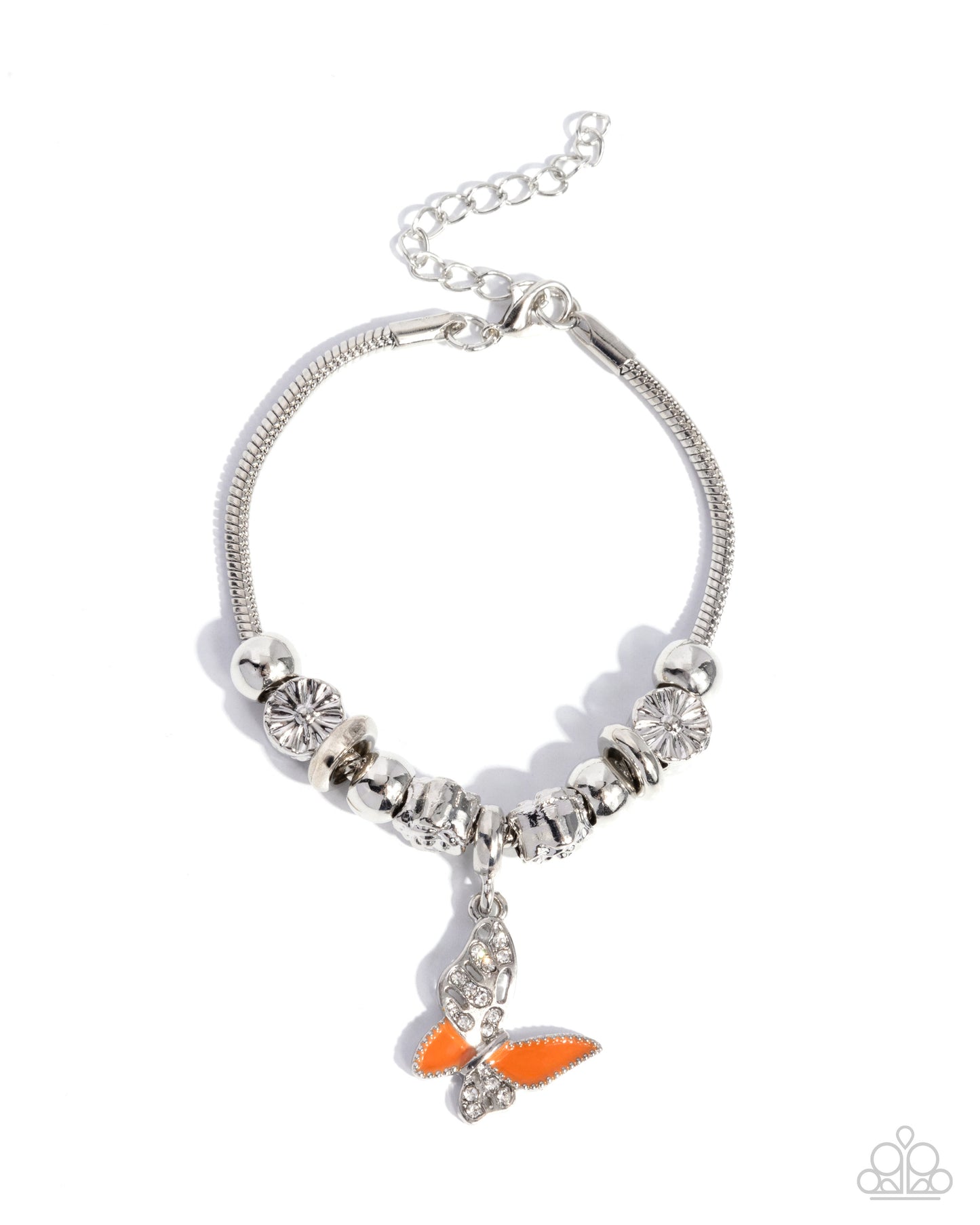 Luminescent Landing Orange Butterfly Bracelet - Jewelry by Bretta