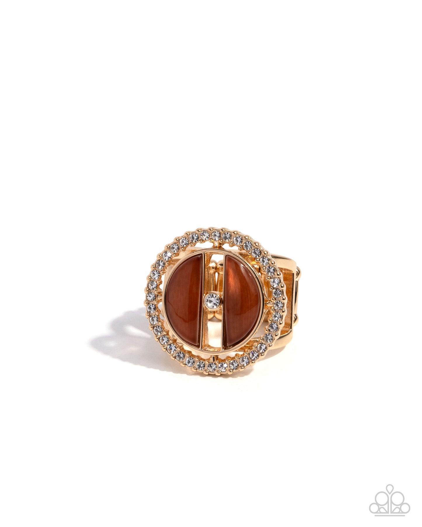 Lavish Looking Glass Brown Ring - Jewelry by Bretta