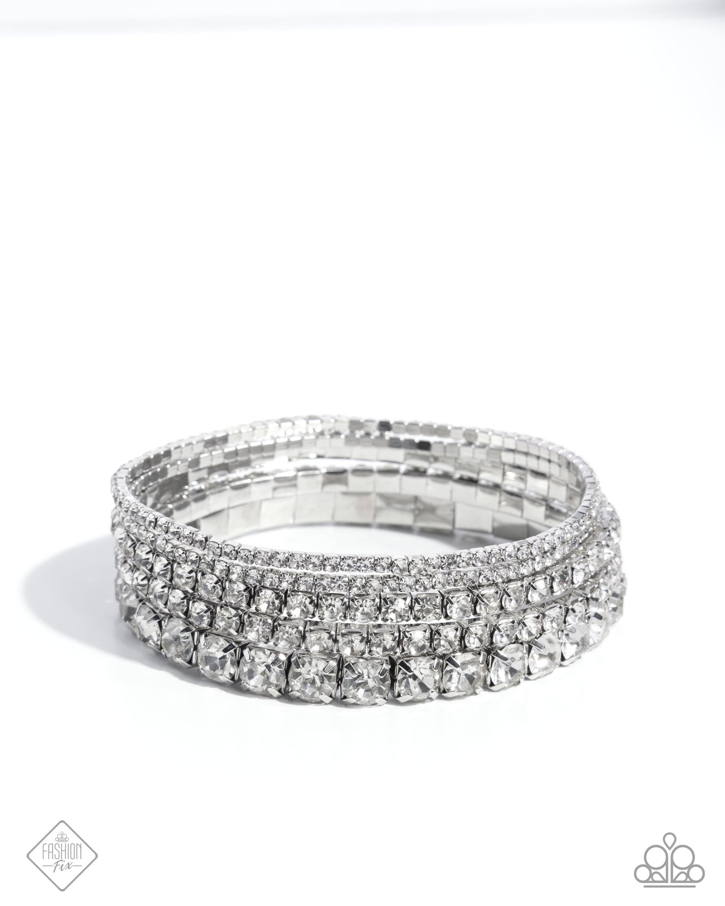 Persistent Pizzazz White Bracelet - Jewelry by Bretta