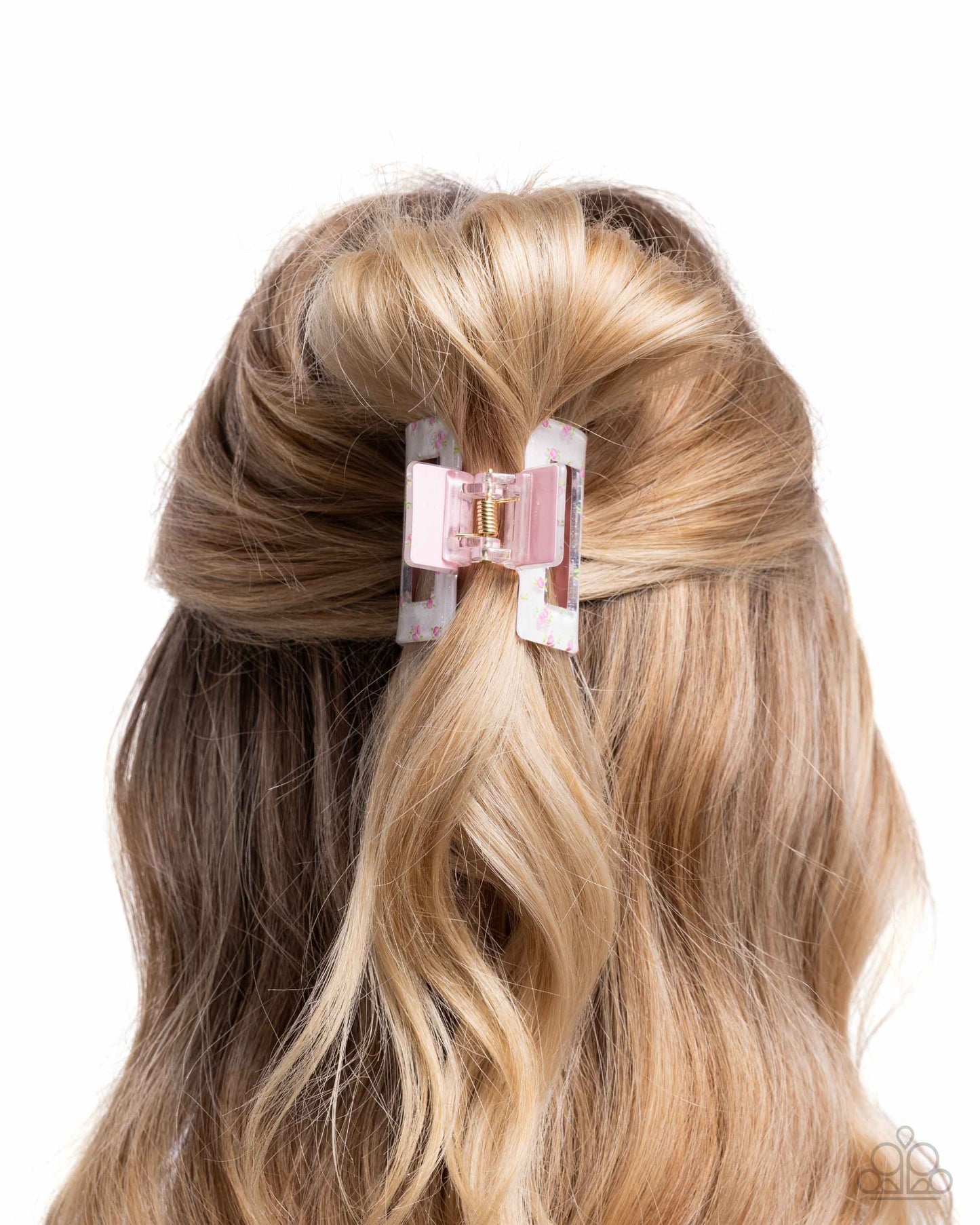 Petite Print Pink Hair Clip - Jewelry by Bretta