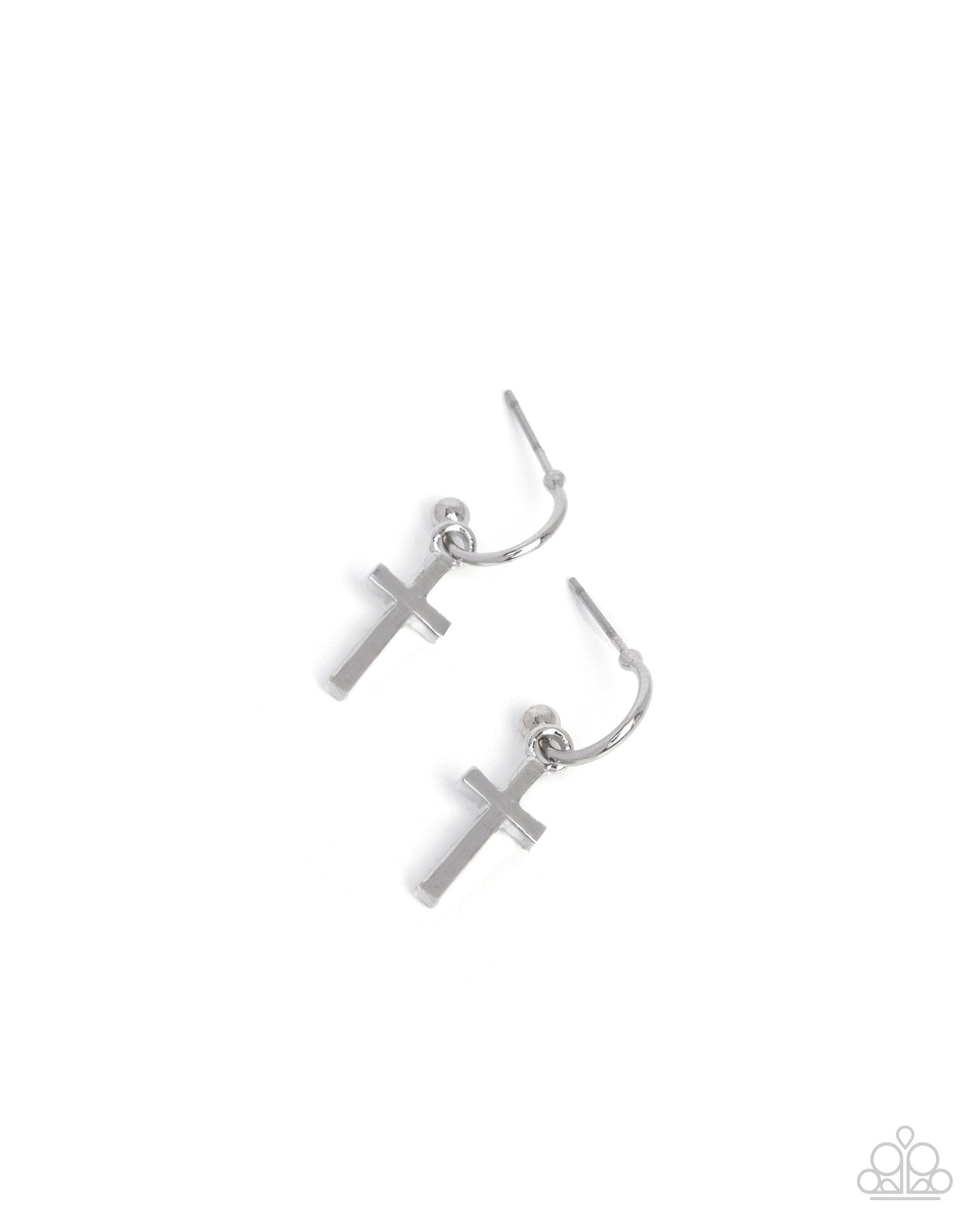 Daily Divinity Silver Cross Earrings - Jewelry by Bretta