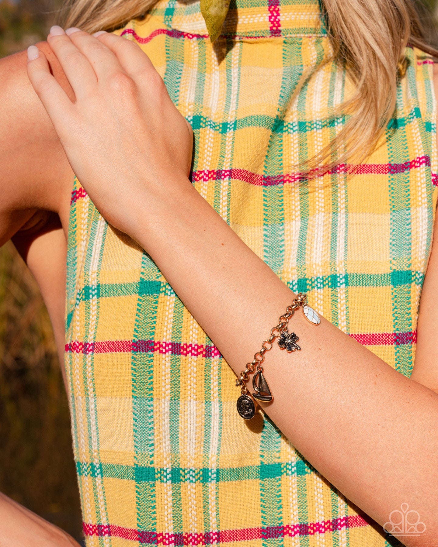 Sailing Through Life Gold Charm Bracelet - Jewelry by Bretta