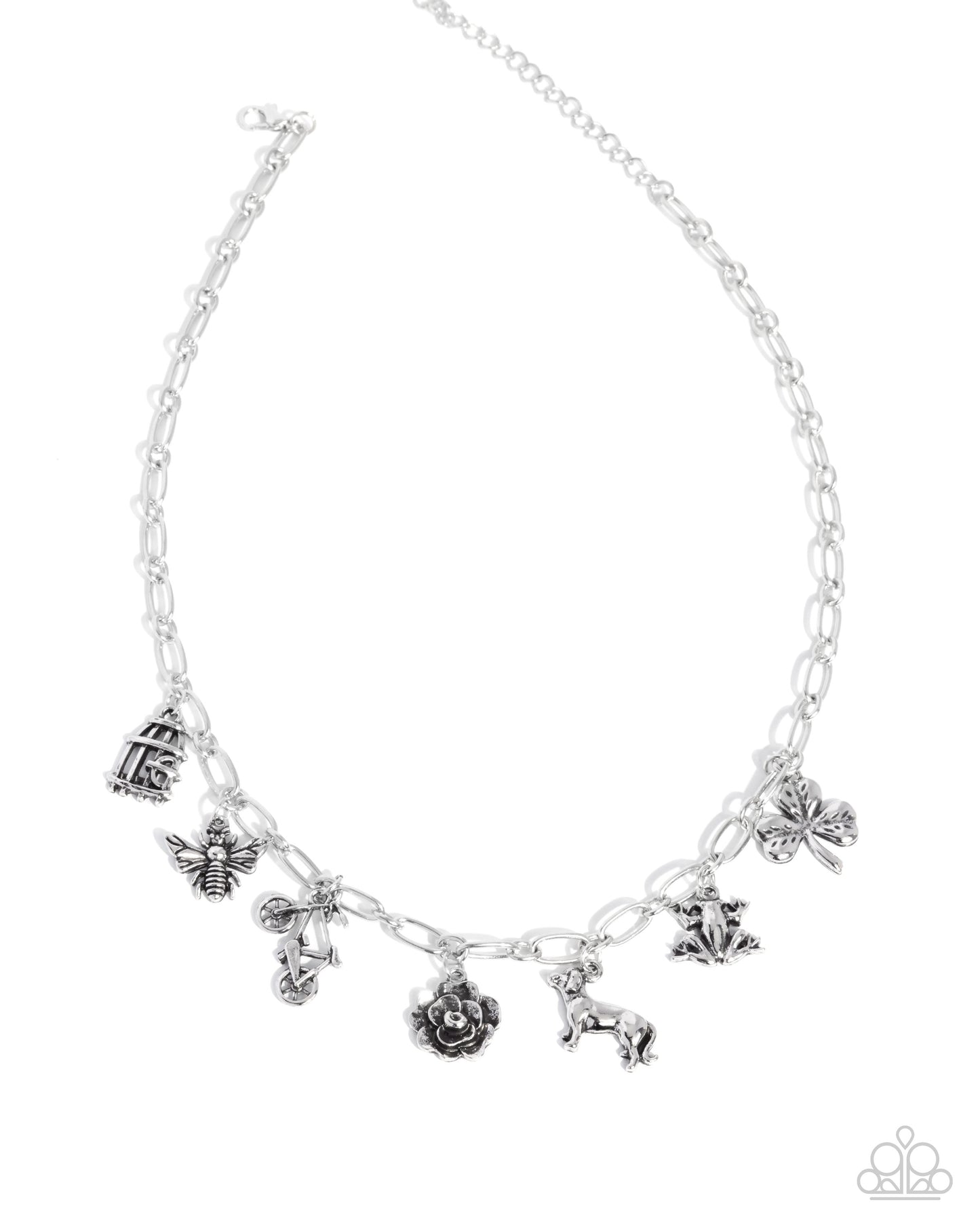 Storyteller Sheen Silver Charm Necklace - Jewelry by Bretta