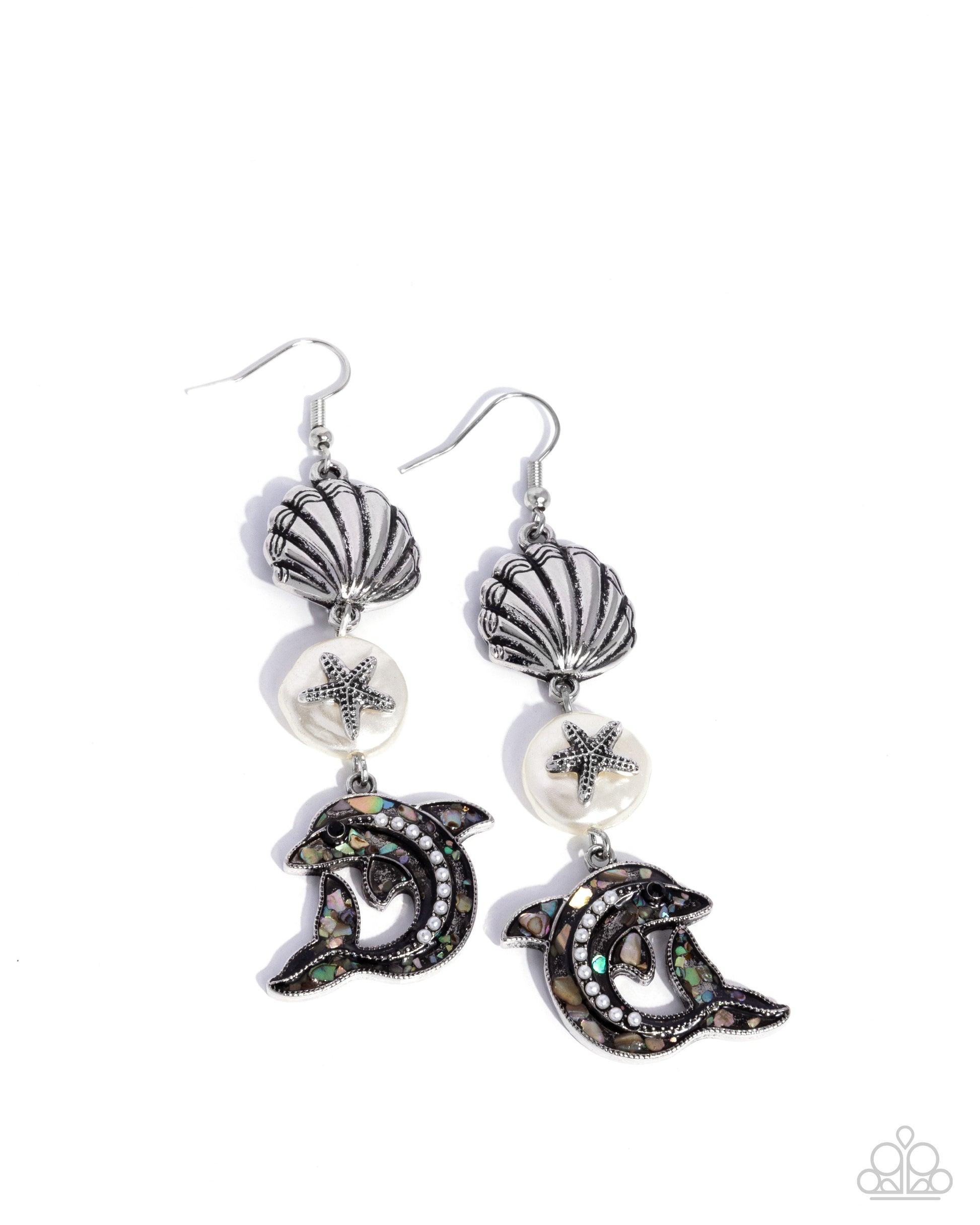 Delightful Dolphin White Dolphin Earrings - Jewelry by Bretta