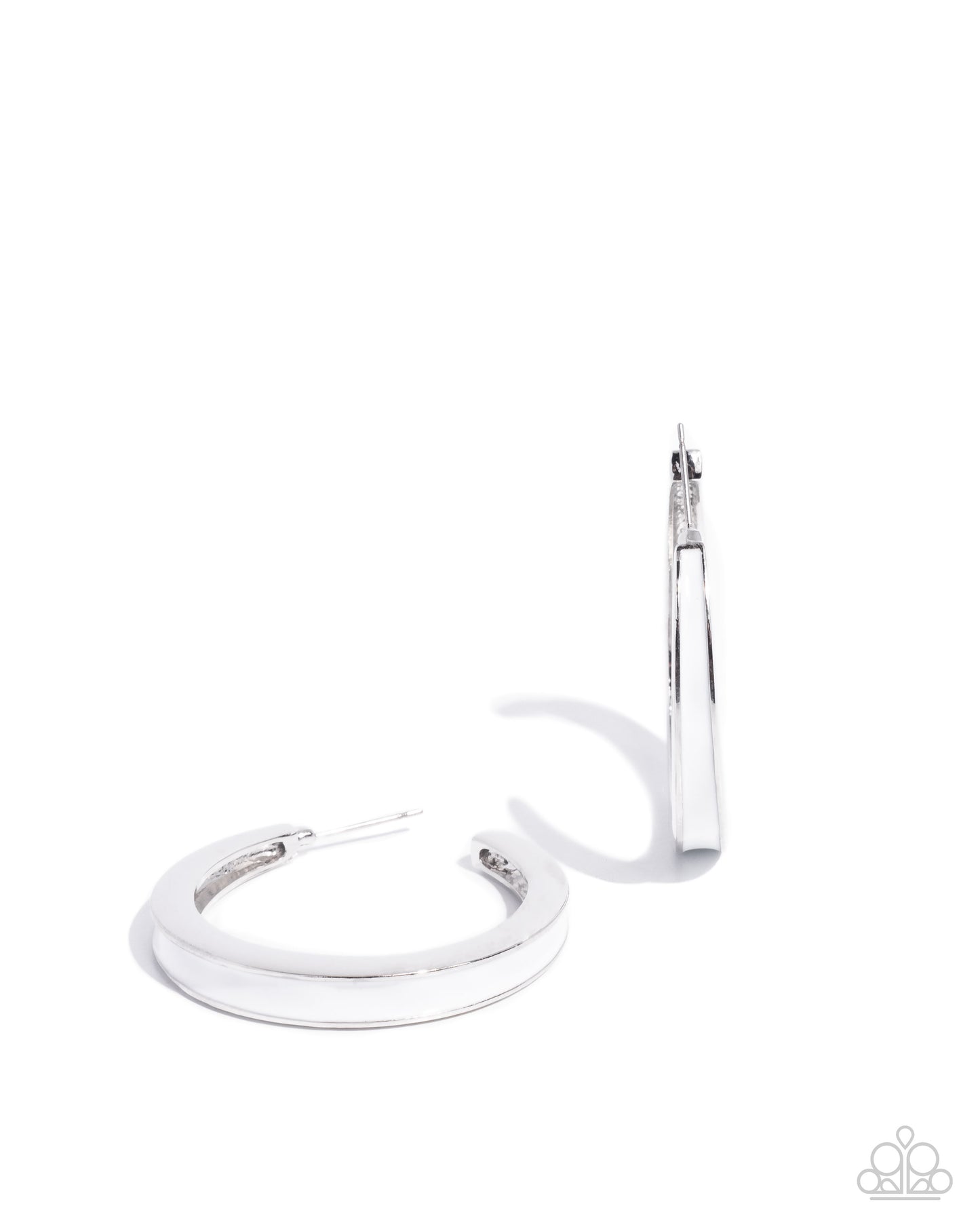 Painted Prowess White Hoop Earrings - Jewelry by Bretta