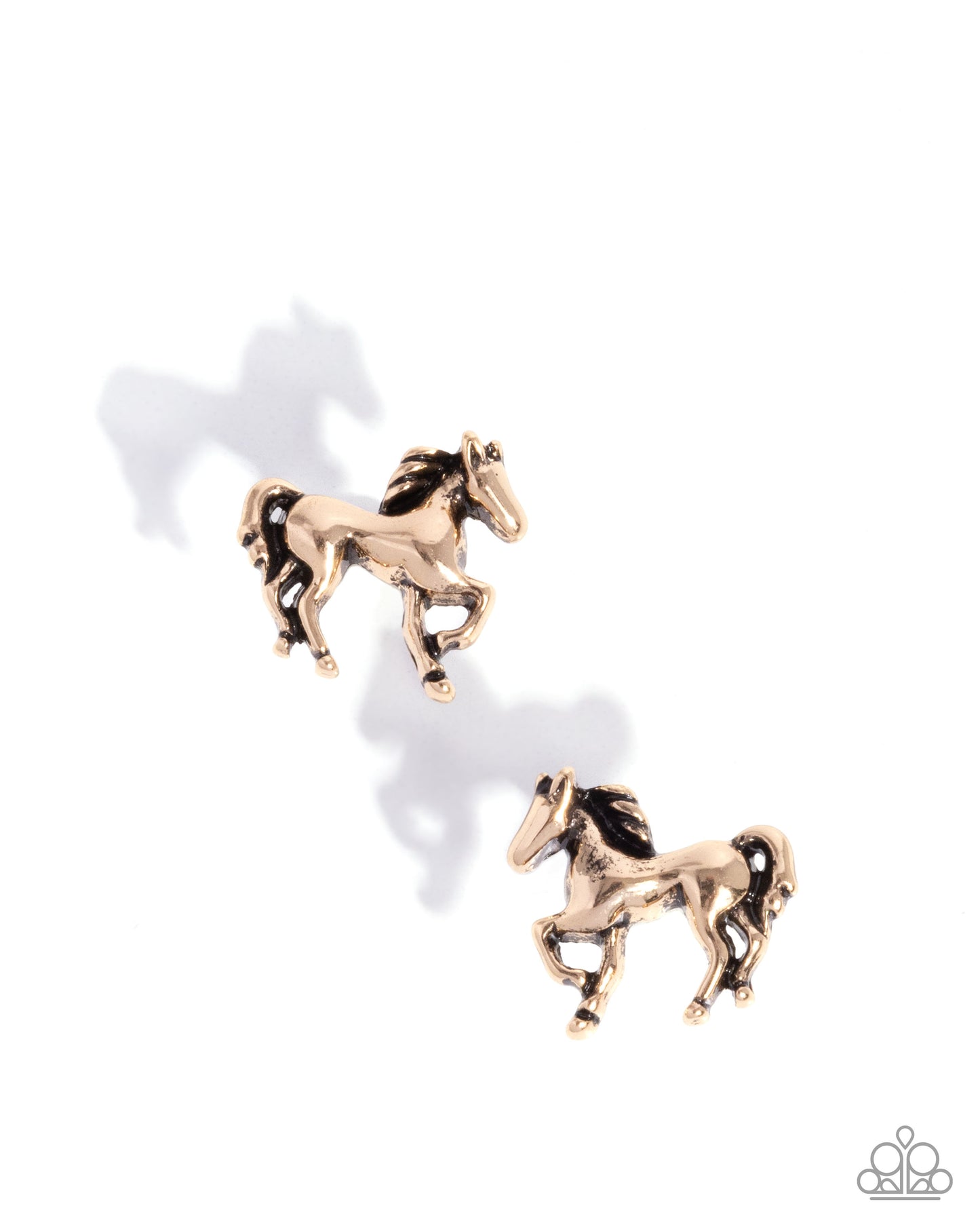 Stallion Selfie Gold Earrings - Jewelry by Bretta