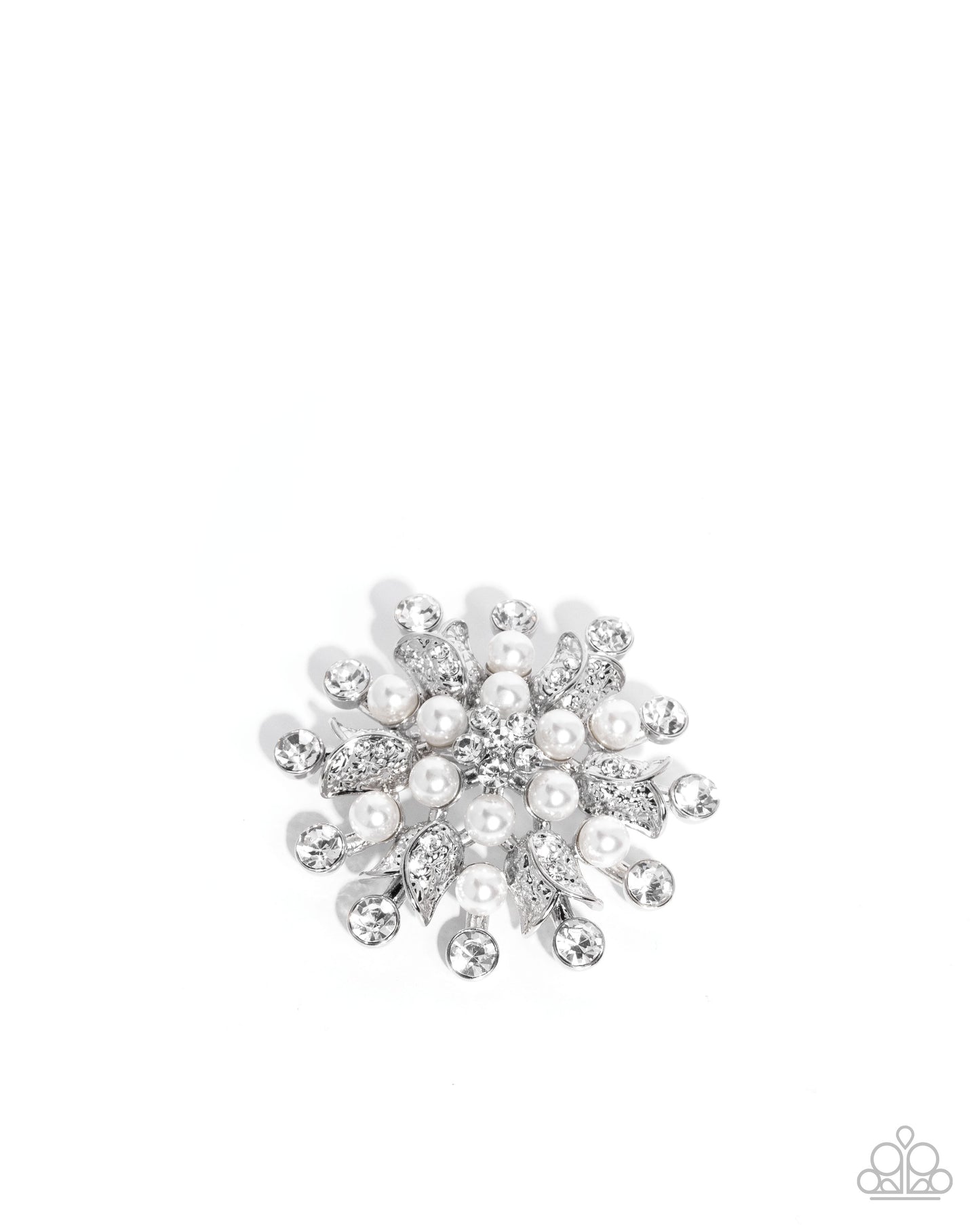 Pearly Prologue White Brooch - Jewelry by Bretta