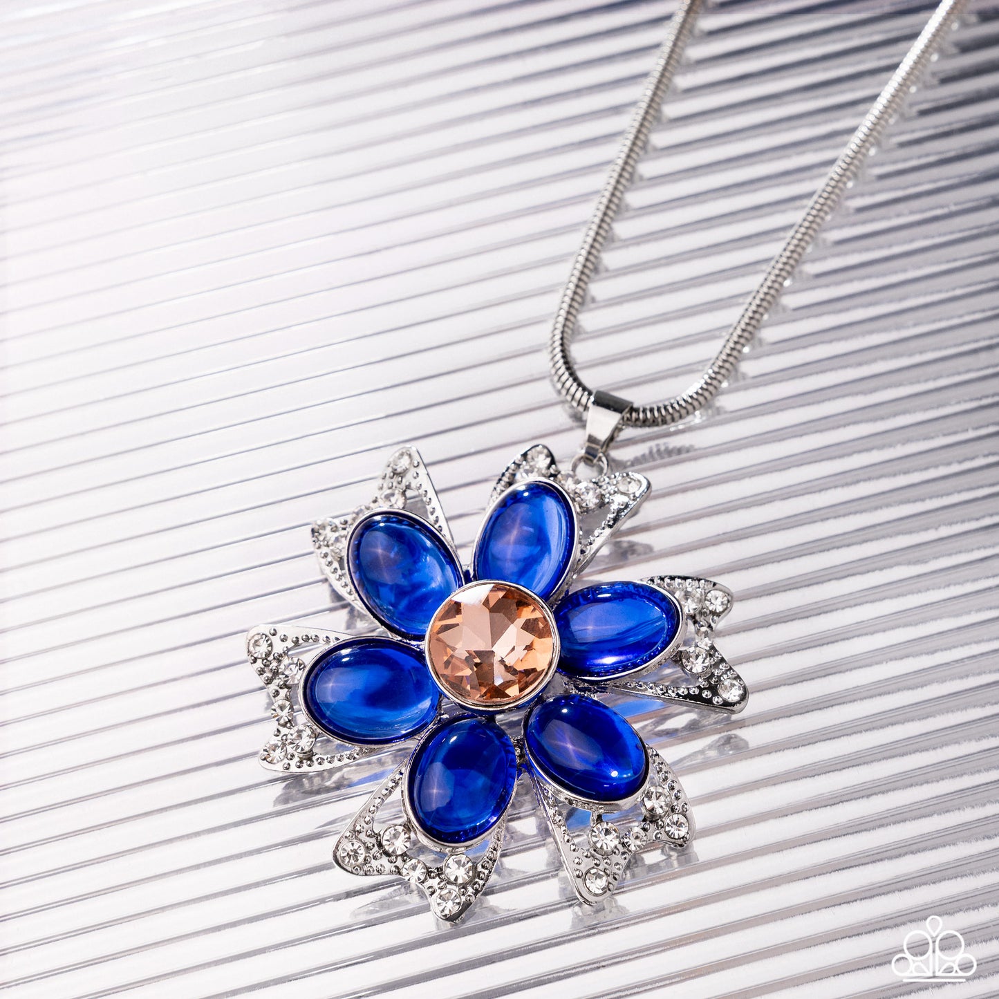 Floral Figurehead Blue Necklace - Jewelry by Bretta