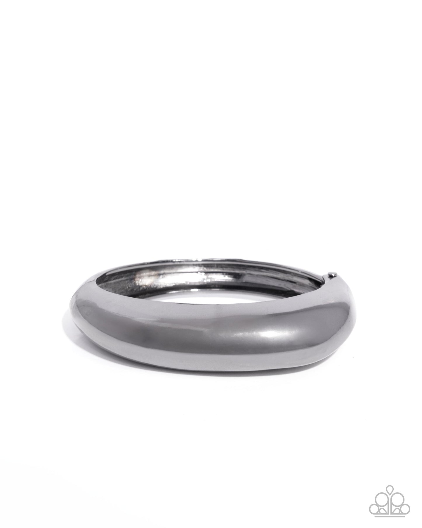 Silver ring on a white background