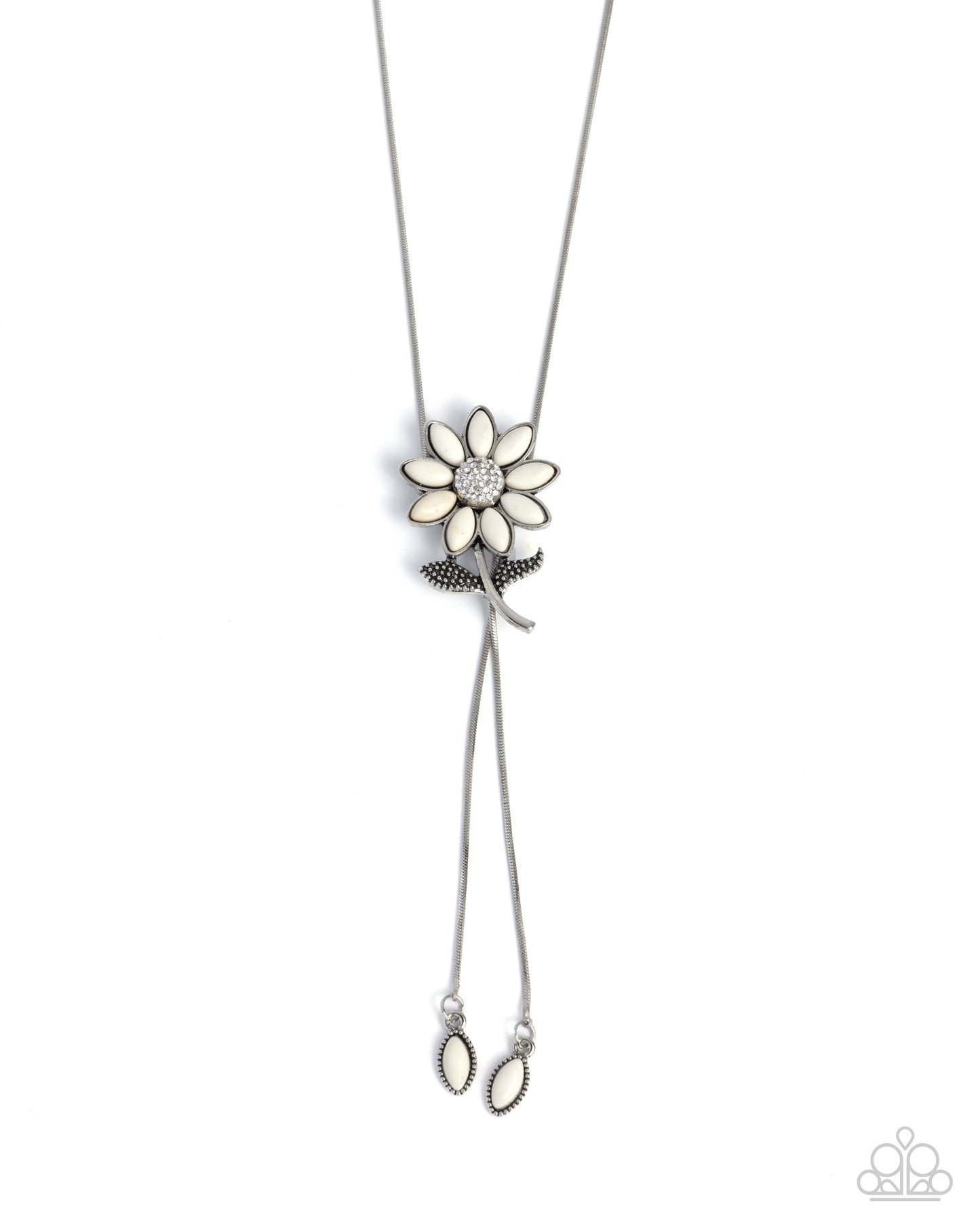 Floral Fidelity White Necklace - Jewelry by Bretta