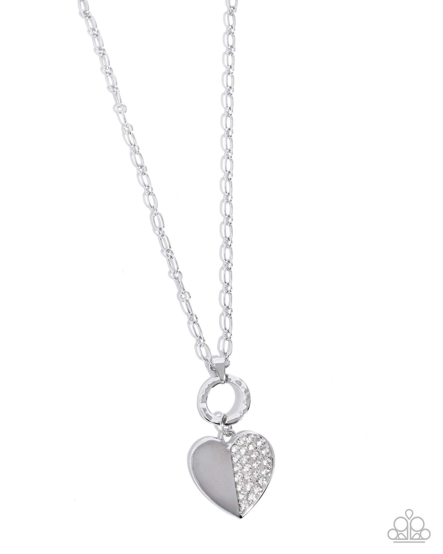 Half-Hearted Hangout White Necklace - Jewelry by Bretta