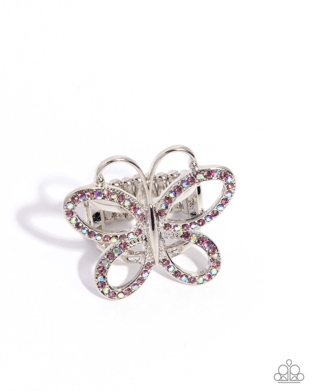 Wide-Eyed Whimsy purple butterfly stretch ring
