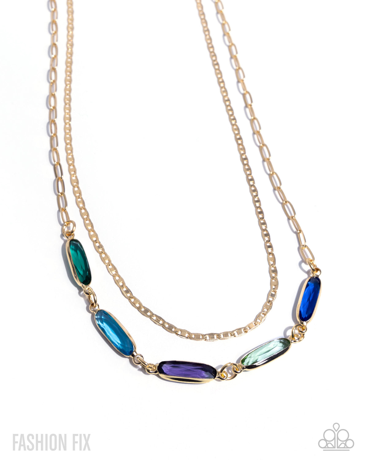 Tailored Theme multicolor layered necklace by Paparazzi Accessories at Jewelry by Bretta - product photo 1
