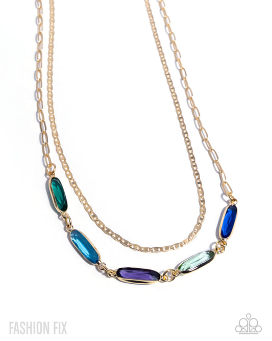 Tailored Theme multicolor layered necklace by Paparazzi Accessories at Jewelry by Bretta - product photo 1