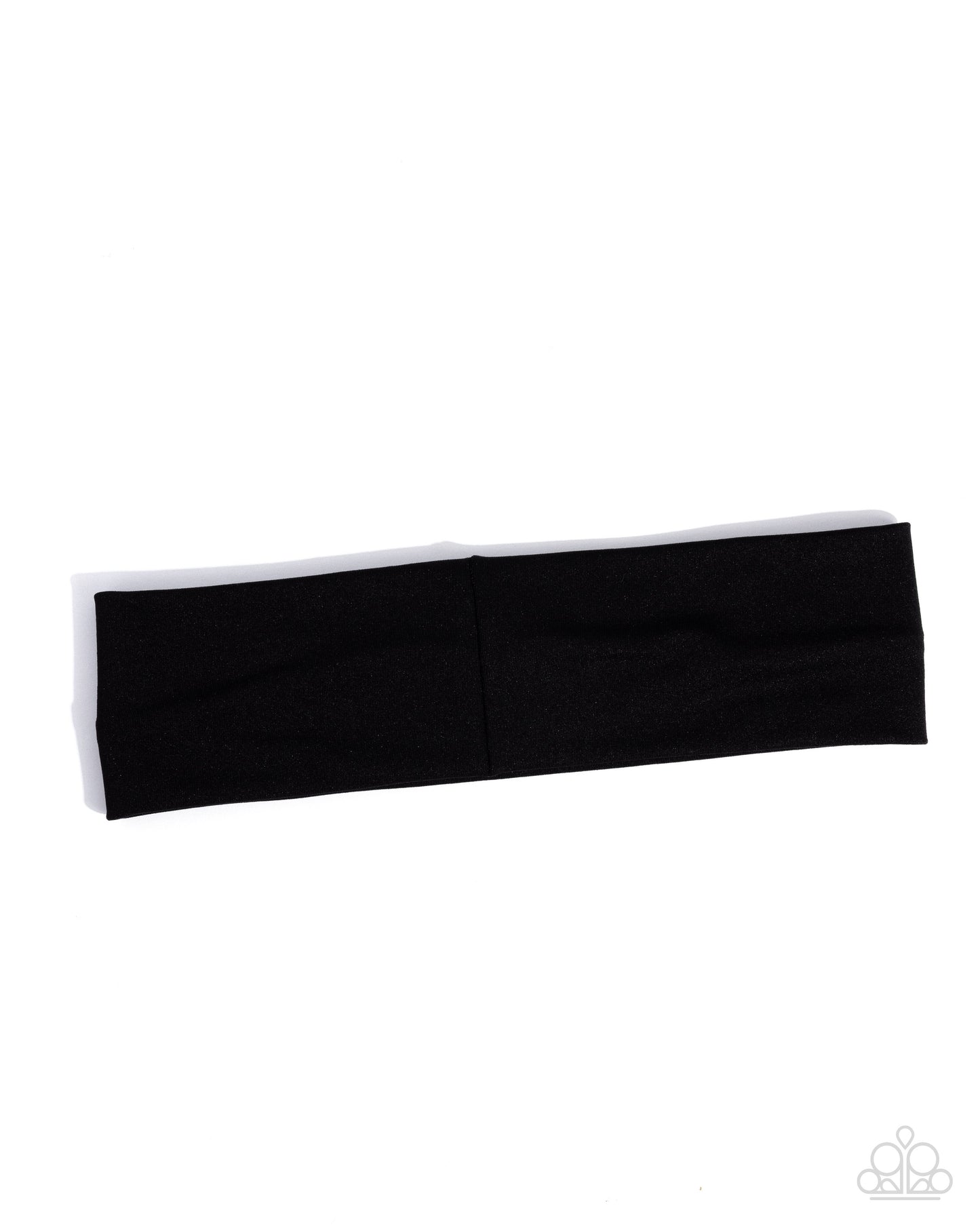 Black headband on a white background