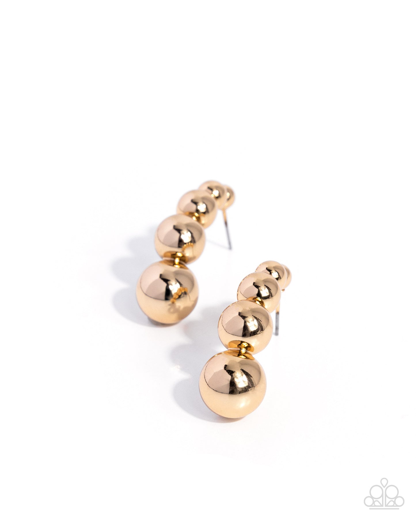 Graduated Grunge Gold Earrings - Jewelry by Bretta