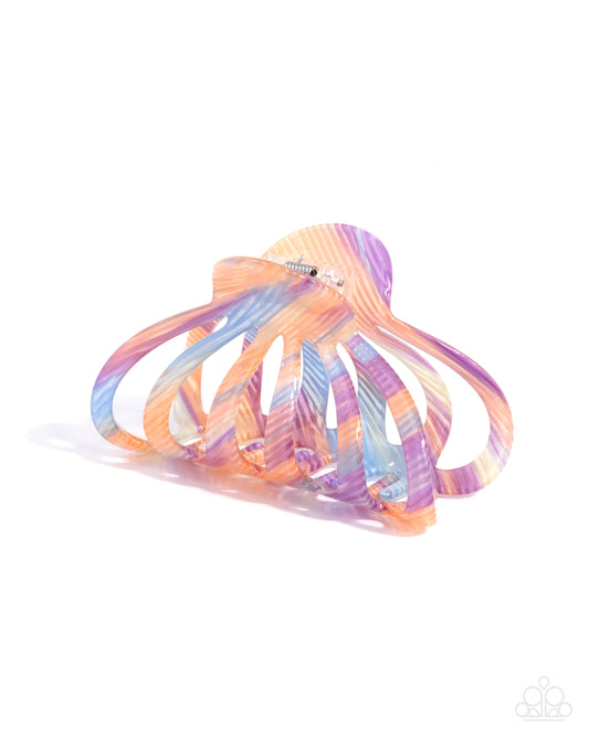 Colorful hair tie on a white background