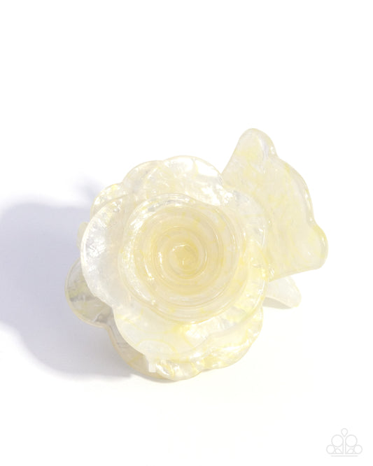 Rockefeller Rose White Hair Clip - Jewelry by Bretta