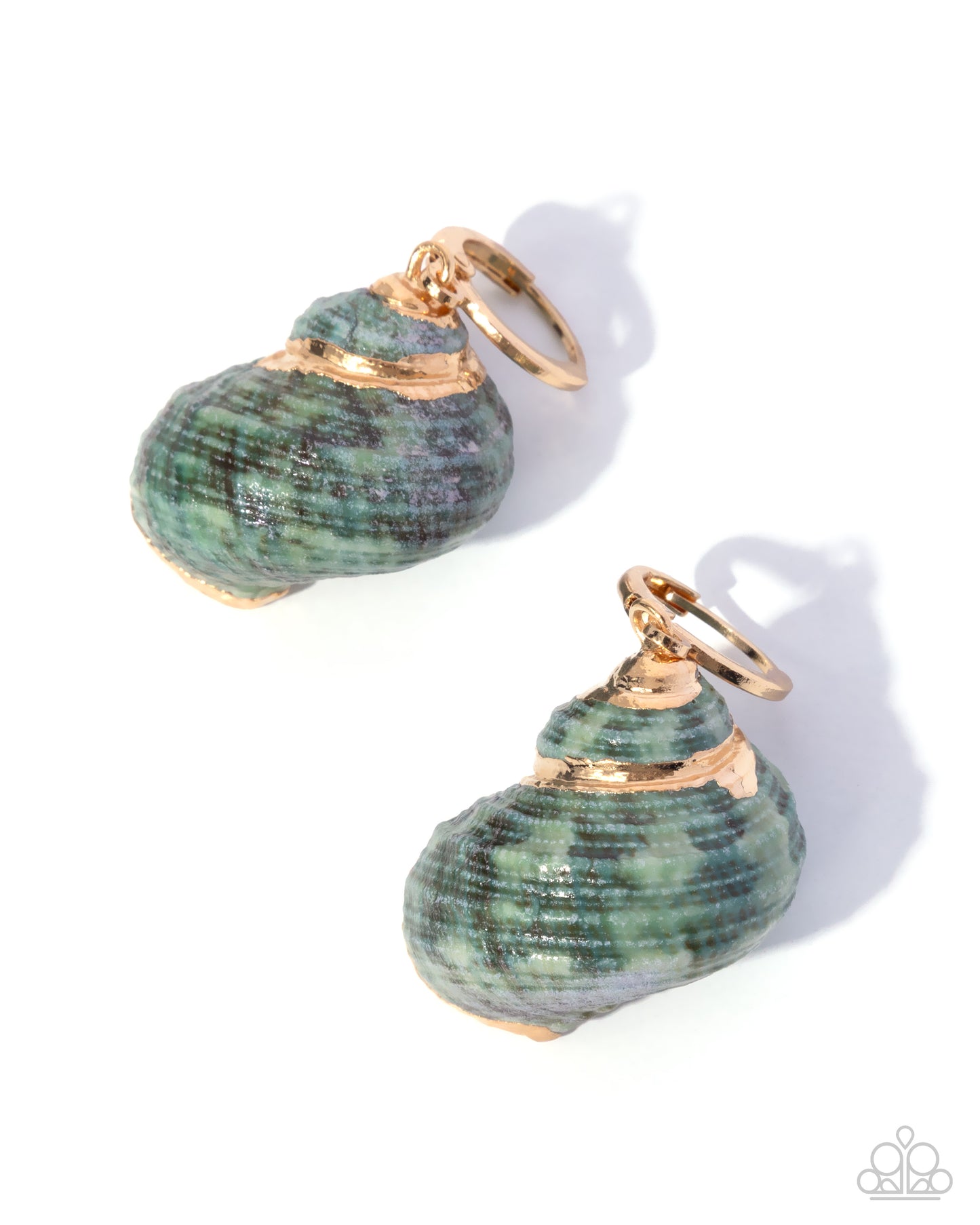 Seashell Spotlight Green Earrings - Jewelry by Bretta