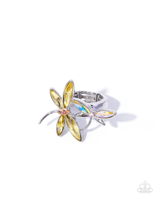 Darling Dragonfly Yellow Ring - Jewelry by Bretta