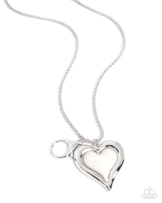 Heartfelt Hardware White Necklace - Jewelry by Bretta