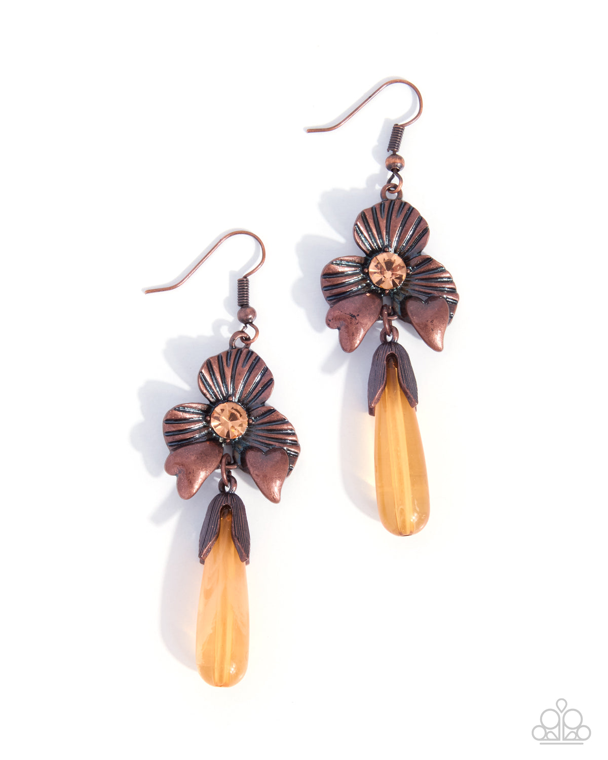 Flourishing Finish copper floral earrings by Jewelry by Bretta