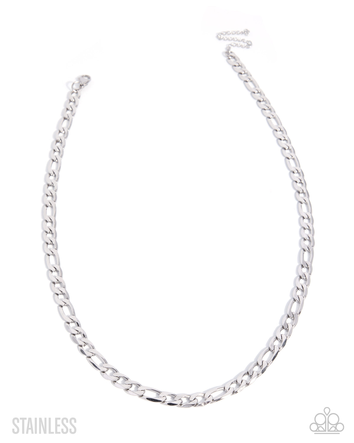 Curb Side Silver Stainless Steel Curb Chain Necklace