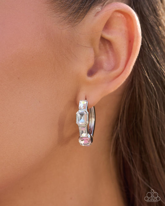 Operatic Overture White Hoop Earrings - Jewelry by Bretta