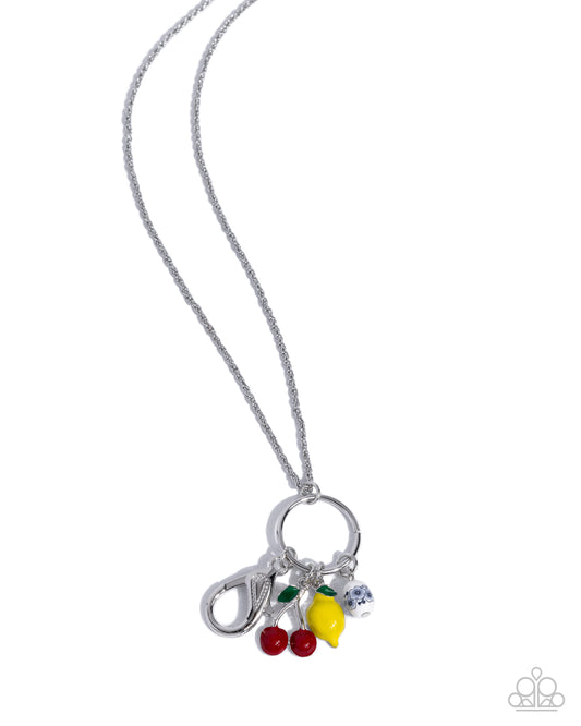 Summer Playdate Multicolor Charm Lanyard Necklace by Jewelry by Bretta - front view