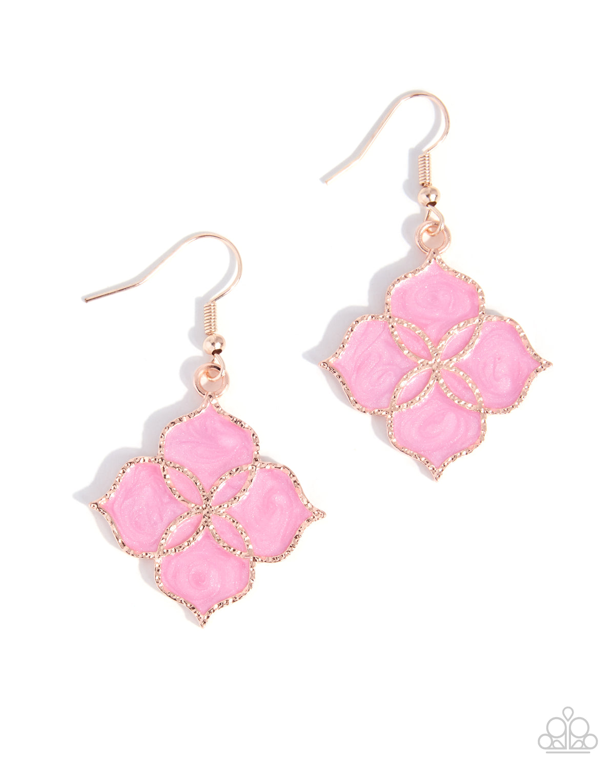 Sunset Shore pink necklace and earring set by Paparazzi Accessories