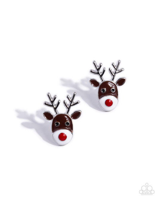 Rudolph Red Carpet Multi Reindeer Post Earrings