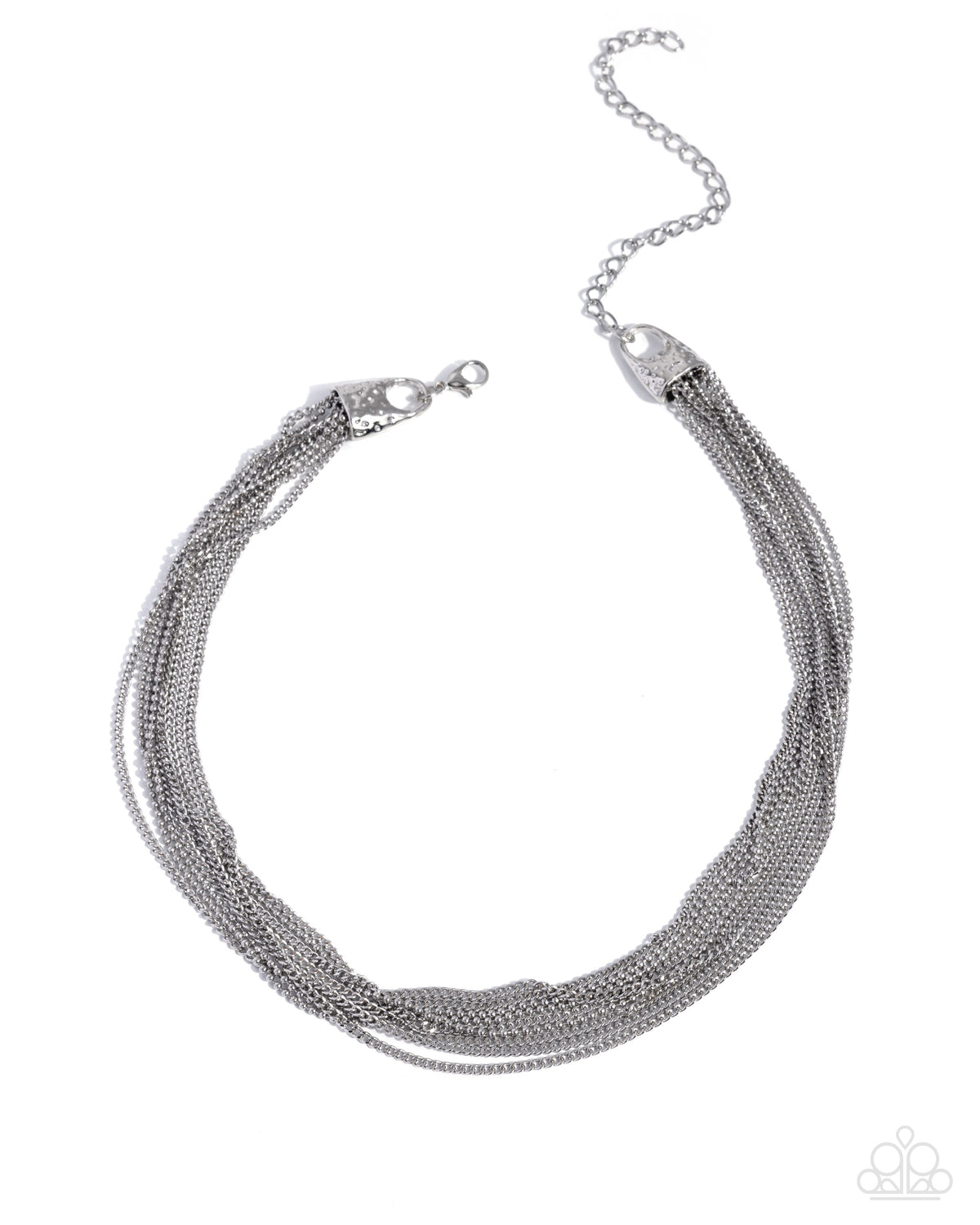 Speculative Strands Silver Layered Chain Necklace - Paparazzi Accessories at Jewelry by Bretta