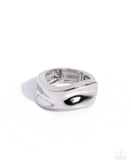 Adorably Abstruse Silver Hammered Wave Ring by Jewelry by Bretta - front view